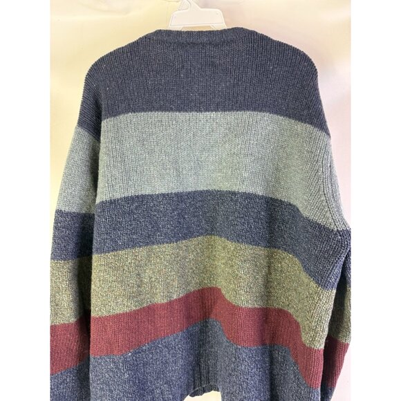 Vintage Y2K American Eagle Lambswool Color Block Sweater Grunge - Picture 9 of 9